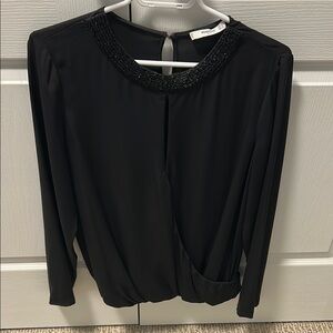 Mango Black Blouse